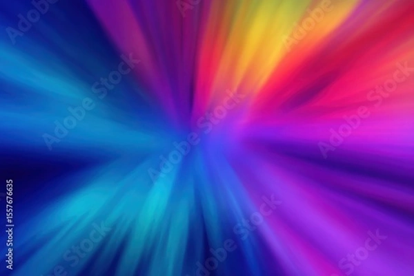 Fototapeta Defocused background with colorful rays