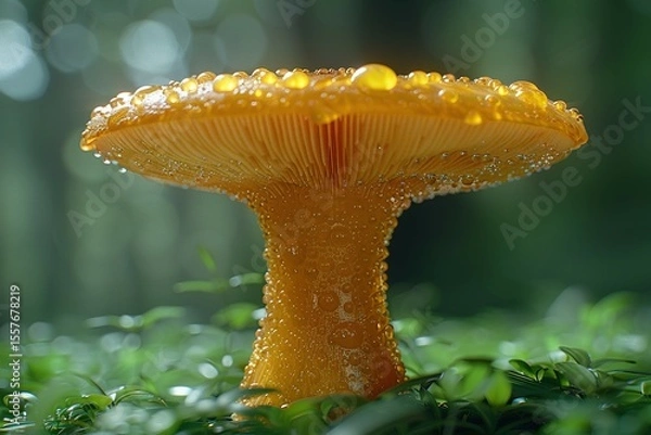 Fototapeta orange cap mushroom in the forest 