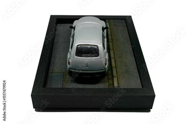 Fototapeta Geparktes Modellauto