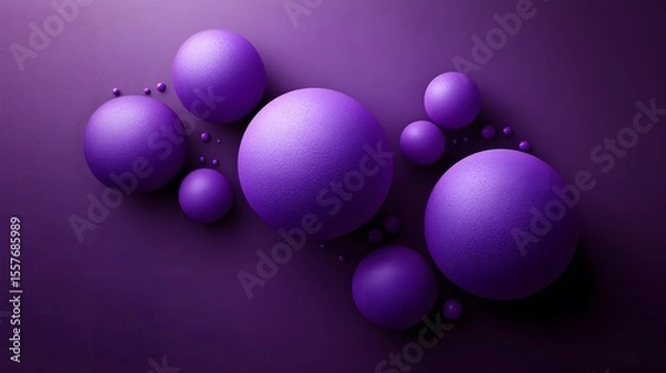 Fototapeta Abstract Purple 3D Spheres Background Texture Design