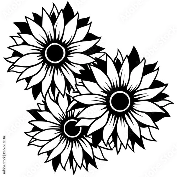 Obraz abstract-sunflowers--bold-brush-strokes--vibrant