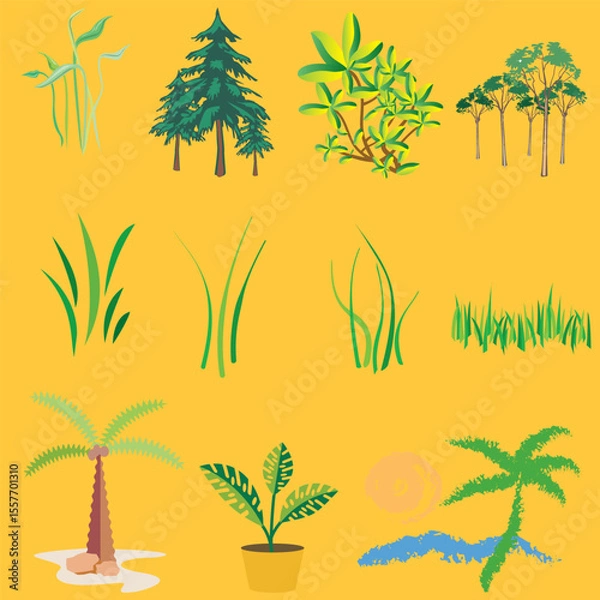 Fototapeta trees vector