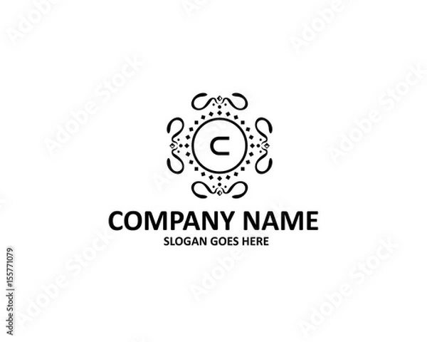 Fototapeta C Letter Monogram Logo