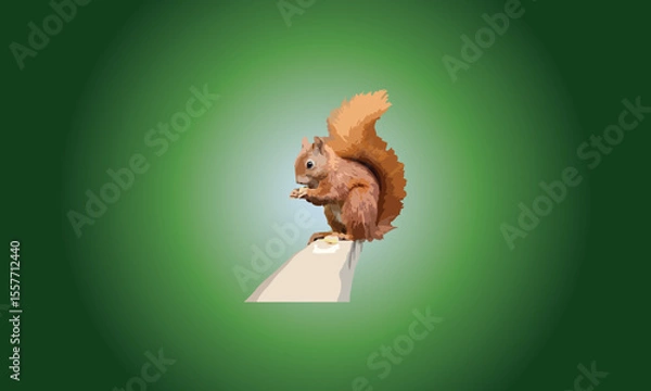 Fototapeta Vector squirrel design fully editable high quality
