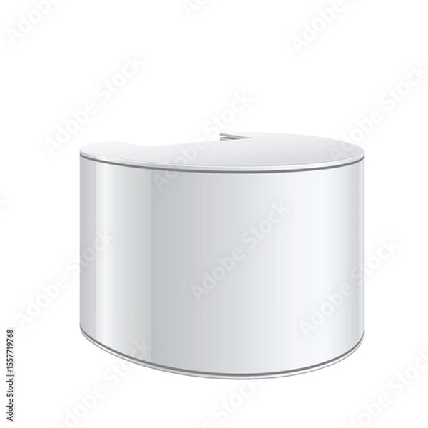 Fototapeta Promotion counter, Retail Trade Stand Isolated on the white background. MockUp Template For Your Design. Vector illustration.