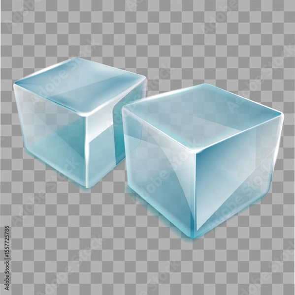 Obraz Realistic Glass UI Element with Glare and Glow
