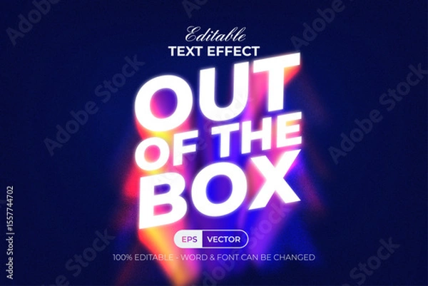 Fototapeta Editable Text Effect Gradient Blurry Style.