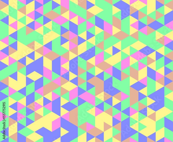 Obraz Fashionable geometric pattern in bright multi-colored colors, ideal for modern design projects. Vector illustration