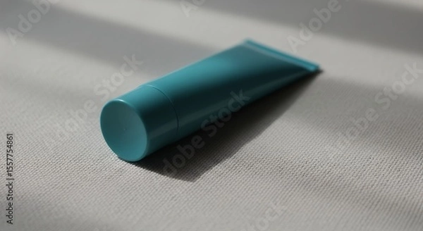 Obraz Turquoise Tube Lying on Surface in Natural Light