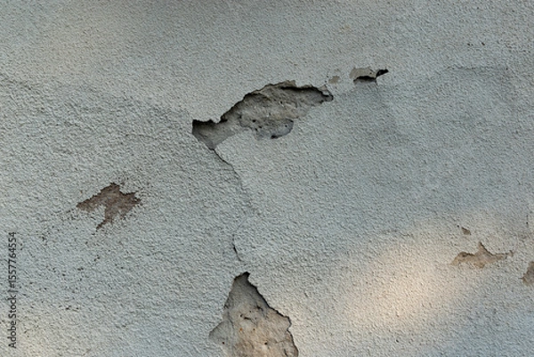 Fototapeta Texture of old grey plaster, wall
