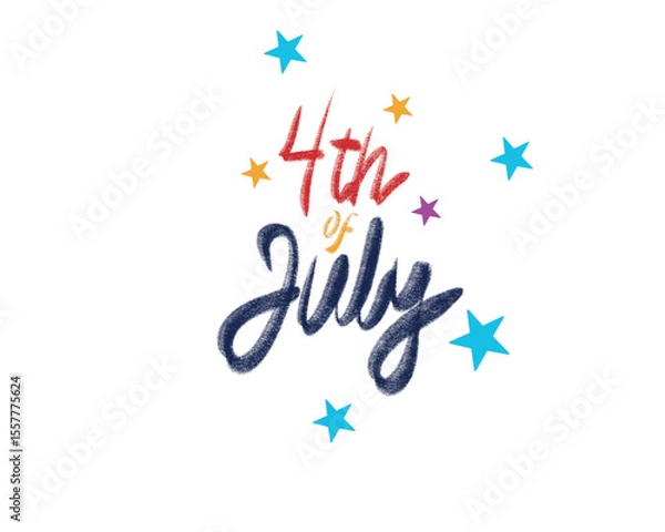 Obraz 4th of July text