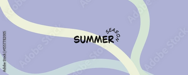 Fototapeta Pruple curves and the waves of the sea range from soft to dark vector background flat design style illustration.