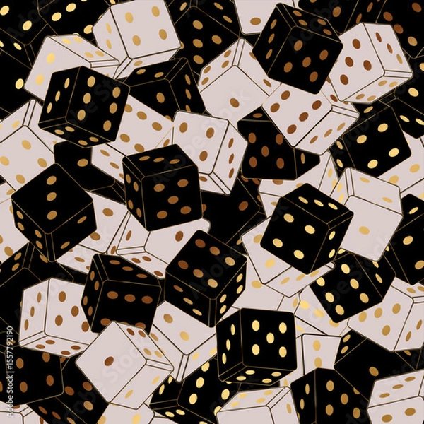 Obraz Casino dice invitation backround, vector illustration