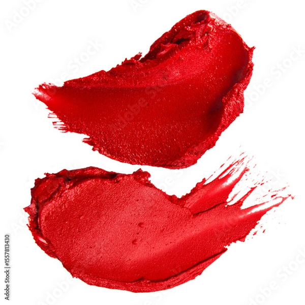 Obraz Set of pink lip gloss smears on empty background