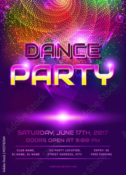 Obraz Dance party invitation.