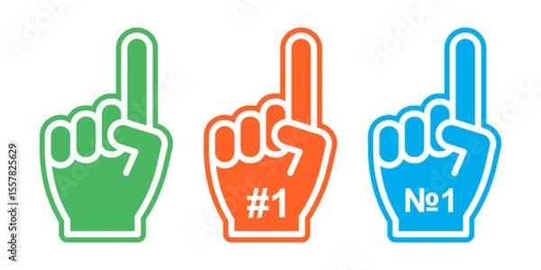 Obraz Numbr 1 fun hand, sport concept