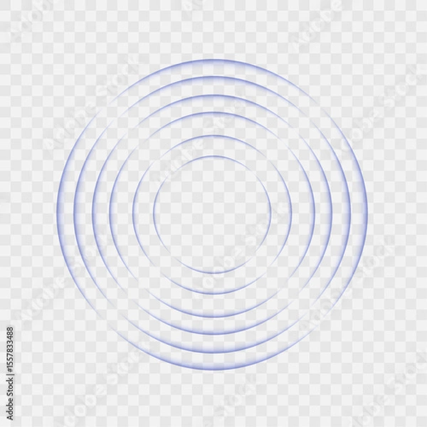 Fototapeta Wifi wave light effect. Png Radar sensor, beep technology, digital sign. Png Transparent neon circle symbol. wireless internet connection. Radar or sonar with wireless technology emitting 