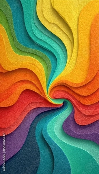 Obraz Vivid, layered, swirling colors form a vibrant, abstract composition