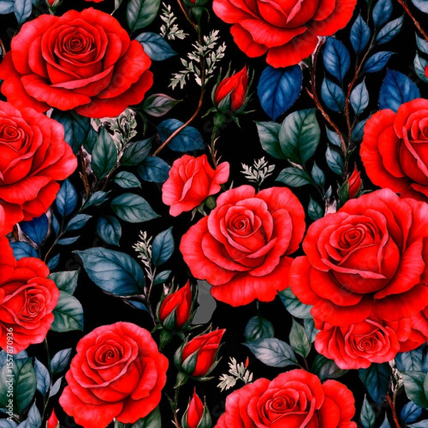 Obraz red roses background
