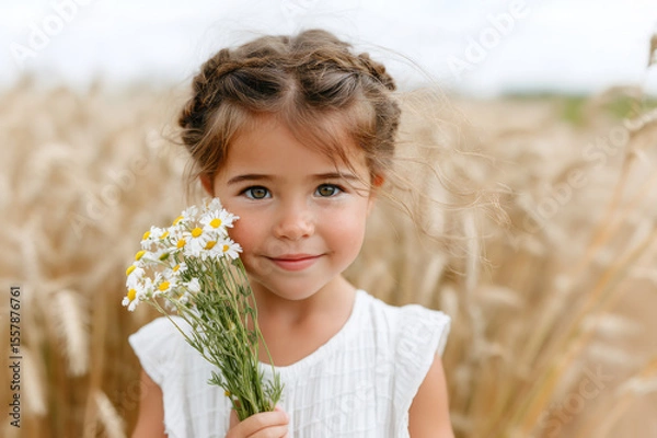 Fototapeta Child in a Wheat Field