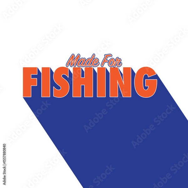 Obraz Fishing typography design graphic