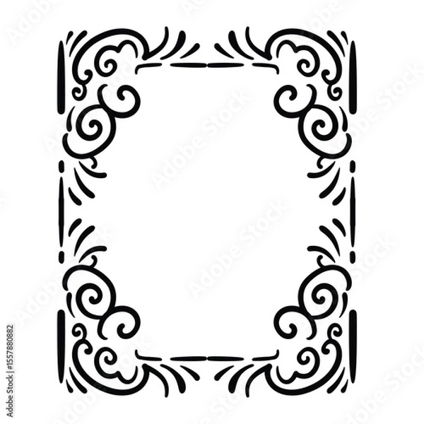 Obraz Ornate frame design decorative border graphic