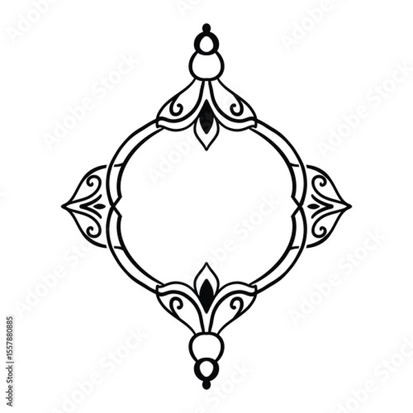 Obraz Ornamental frame design decorative element