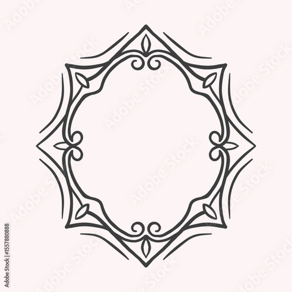 Obraz Ornate frame design, decorative border element