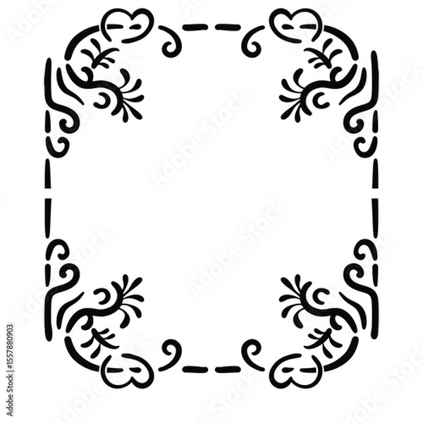 Obraz Decorative floral frame design element