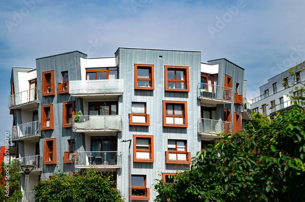 Obraz Modern apartment building. Residential house development	