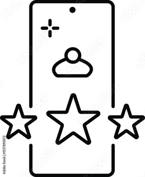 Fototapeta Influencer Vlog icon vector illustration. Contains such icon as Micro influencer, Social media, Selfie, Live, Creator and more. Expanded Stroke