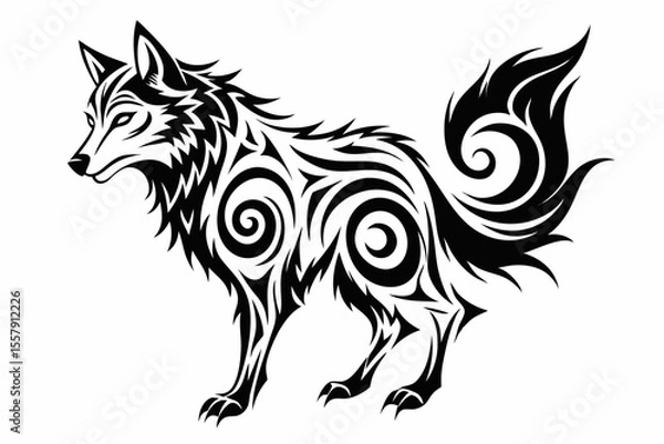 Fototapeta Perfect for use in digital art, design projects, and ink-based artwork collections.