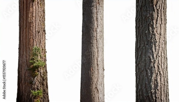 Obraz tree trunks isolated