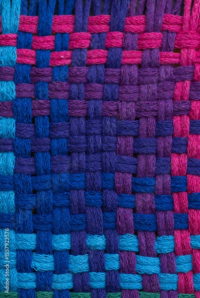 Obraz Close up of Cotton Woven Material in Rainbow Colors