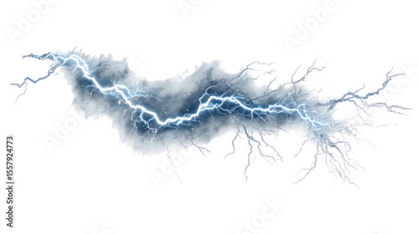 Obraz Lightning bolt isolated with transparent background


