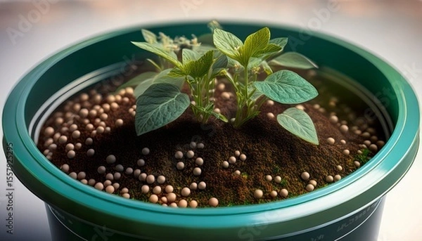 Fototapeta fertilizer designed for improving the growth of plants and flowers enriched with phosphorus and potassium to promote healthy development