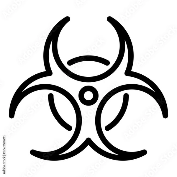 Obraz Biohazard icon. Vector line icon