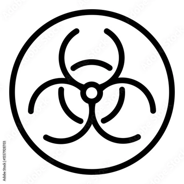 Obraz Biohazard icon. Vector line icon
