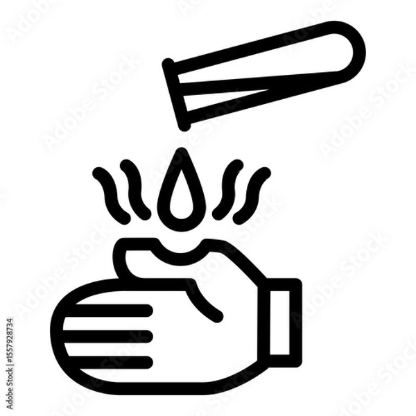Obraz Corrosive icon. Vector line icon