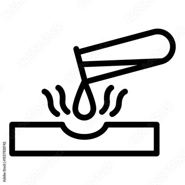 Obraz Corrosive icon. Vector line icon