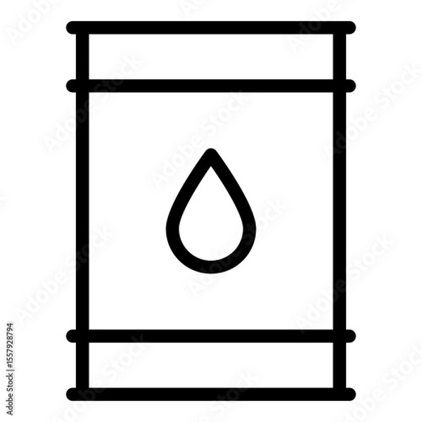 Obraz Oil barrel icon. Vector line icon