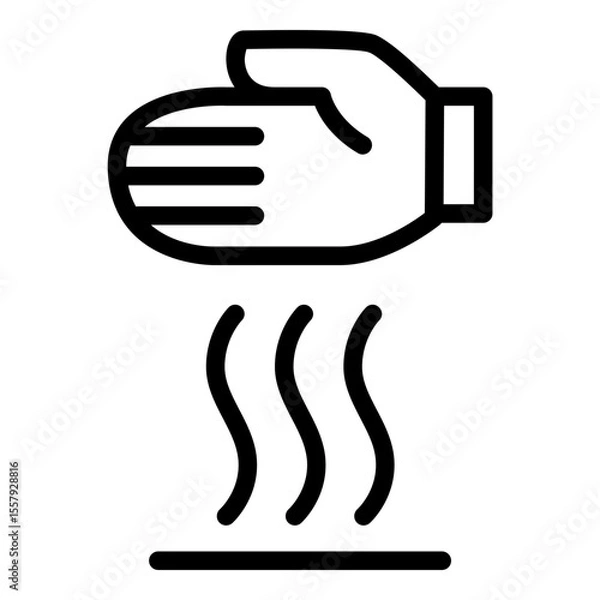 Obraz Hot surface icon. Vector line icon