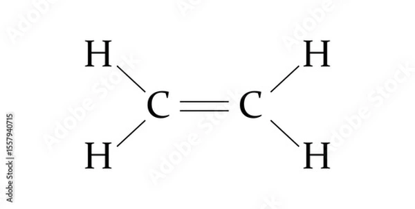 Fototapeta Ethylene Molecule Diagram. Molecule Ethene.