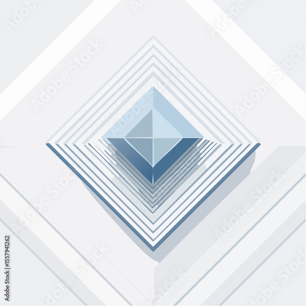 Fototapeta Seamless geometric vector pattern, clean minimal lines and repeating abstract shapes, modern 