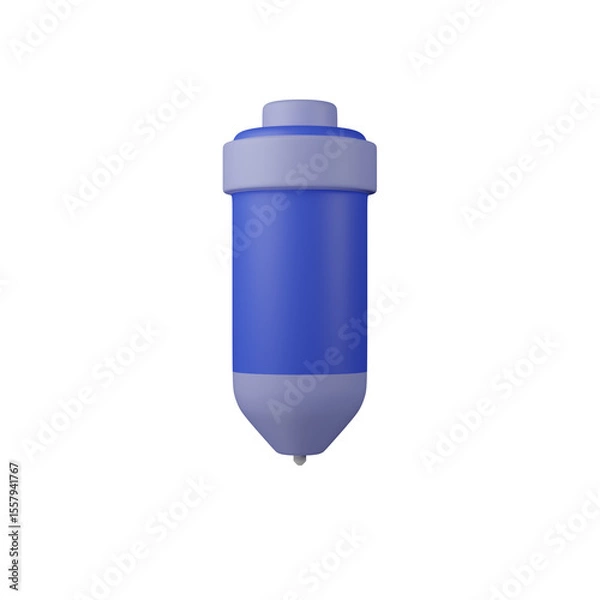 Fototapeta High quality 3D rendered business icon pen collection with transparent background.