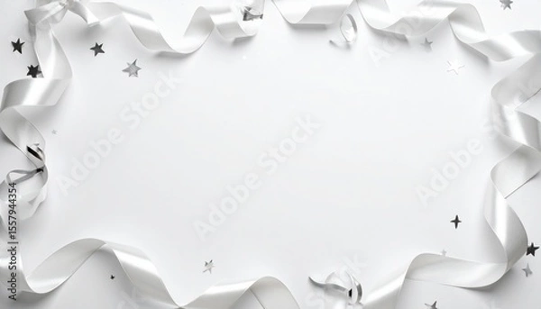 Obraz 白のリボンフレーム