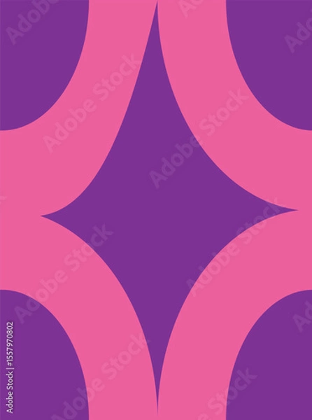 Fototapeta Abstract geometric pattern in purple and pink. Vector illustration