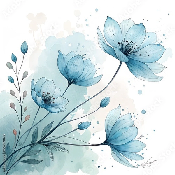 Obraz floral background with flowers