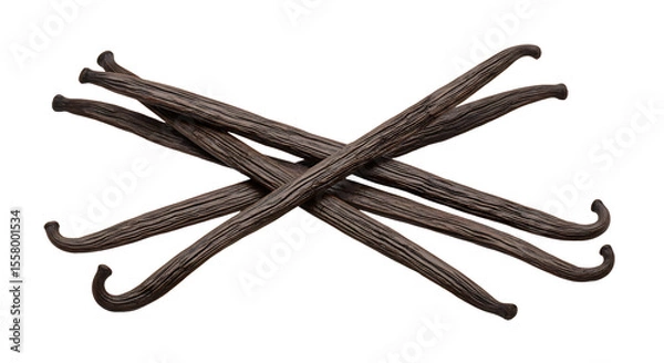 Fototapeta The aromatic essence of vanilla beans captured in an image. 