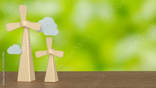 Obraz The Windmill for clean energy  for ecology concept 3d Rendering.